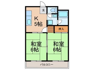 六甲スカイハイツの物件間取画像